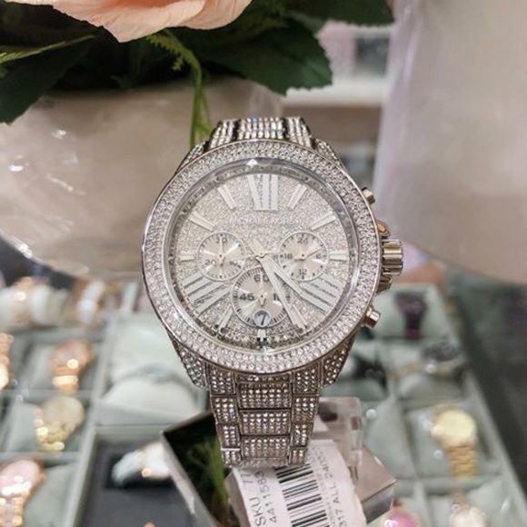 Michael Kors Women's Wren Chronograph Crystal Pave